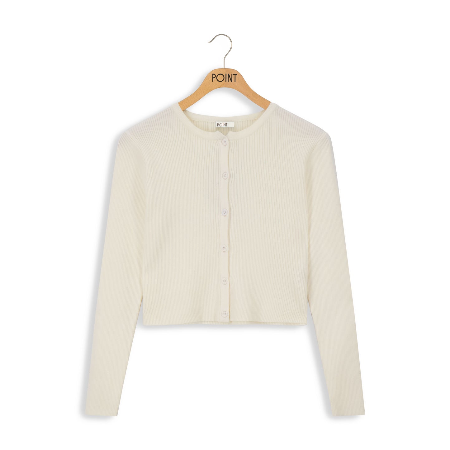 POINT KNIT CROPPED CARDIGAN