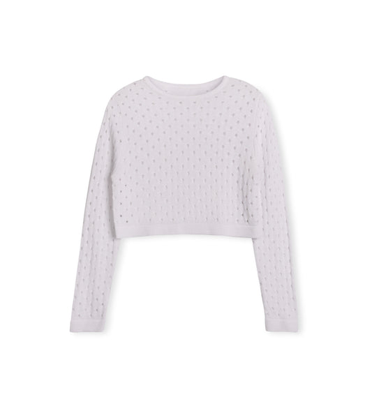 POINTELLE KNIT CROP TOP