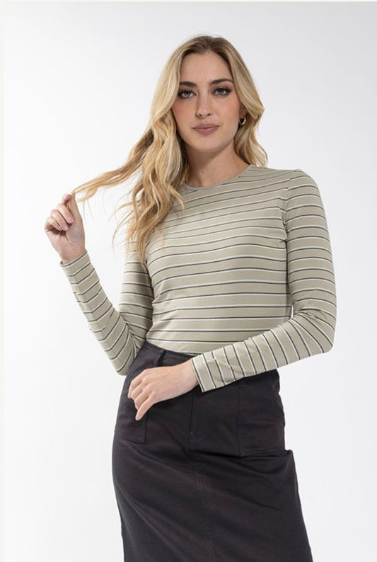 STRIPED BASIC TEE