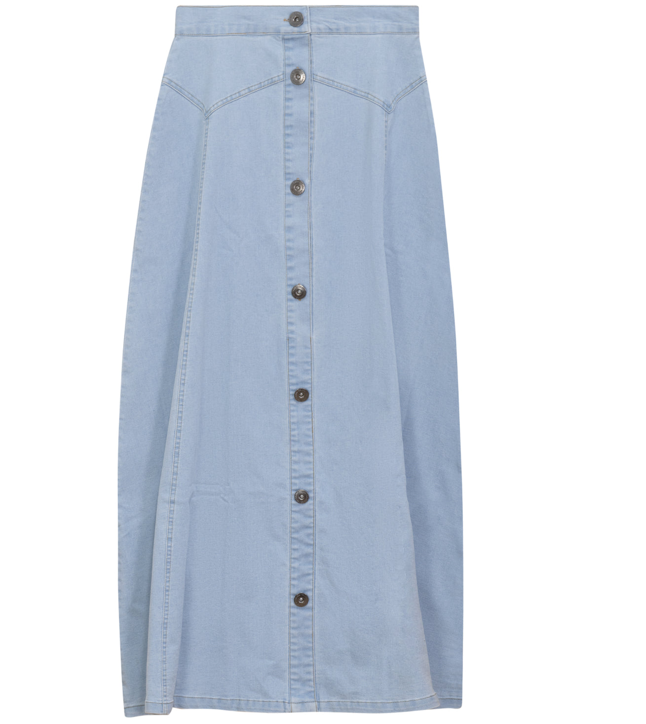 LADIES DENIM MAXI STITCH SKIRT