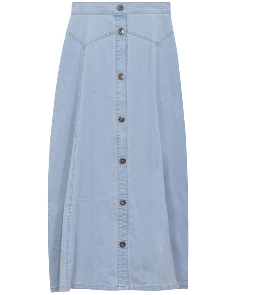 LADIES DENIM MAXI STITCH SKIRT