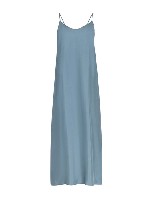 POINT BRUSHED A-LINE SLIP DRESS