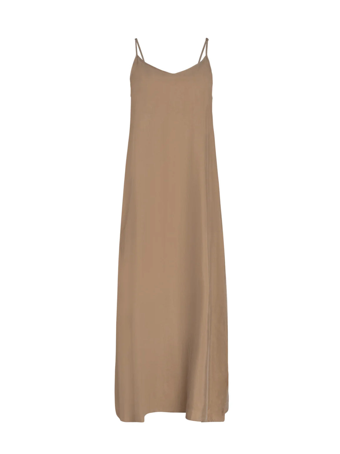 POINT BRUSHED A-LINE SLIP DRESS