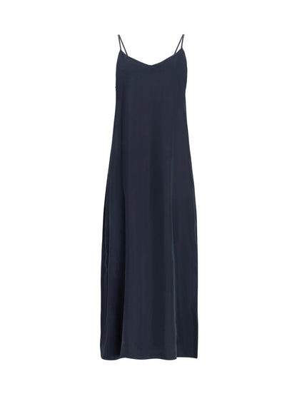 POINT BRUSHED A-LINE SLIP DRESS