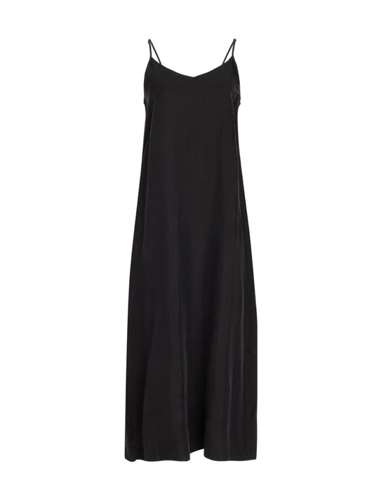 POINT BRUSHED A-LINE SLIP DRESS SOLIDS