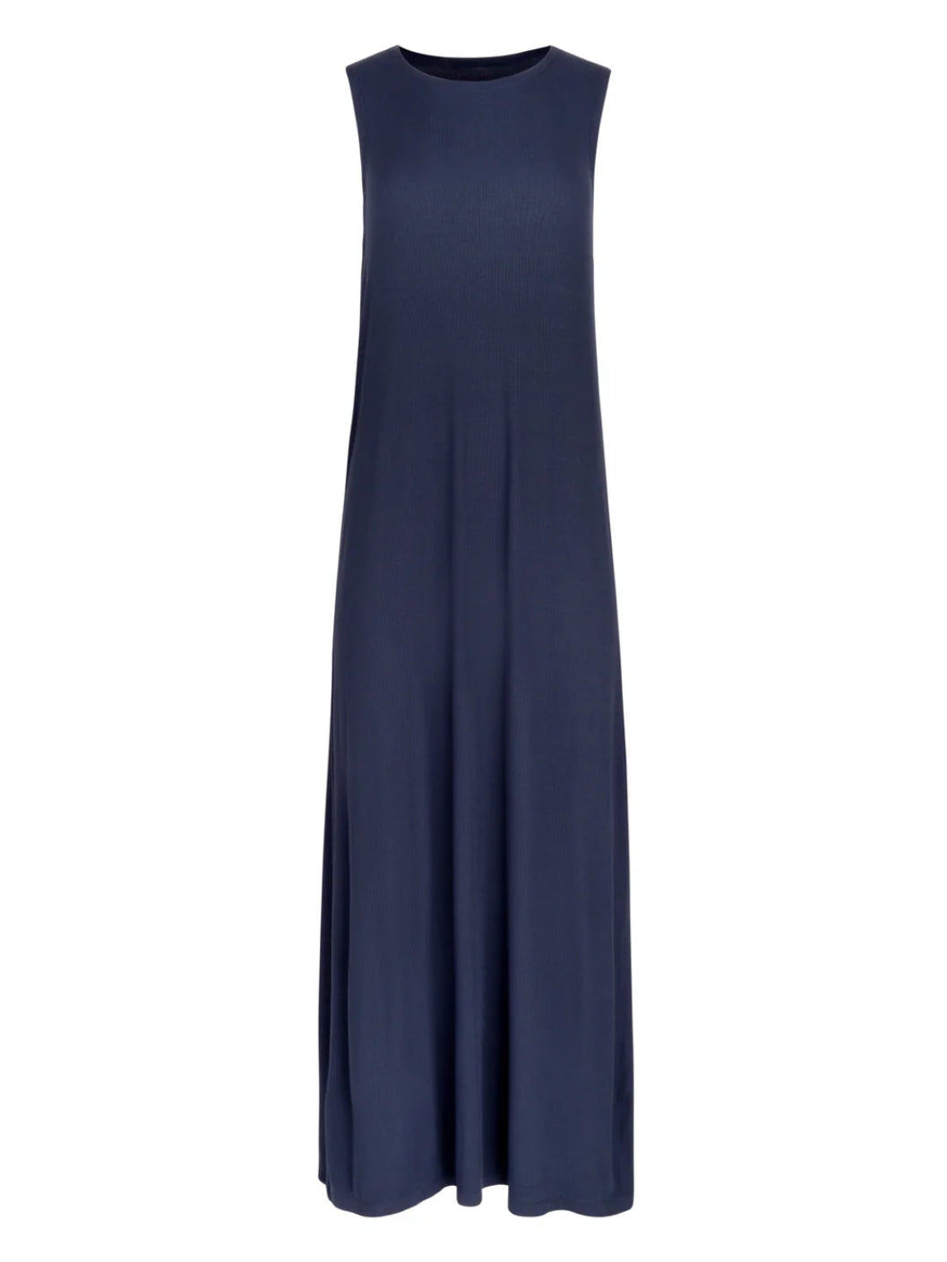 POINT A-LINE SLEEVELESS CREW DRESS