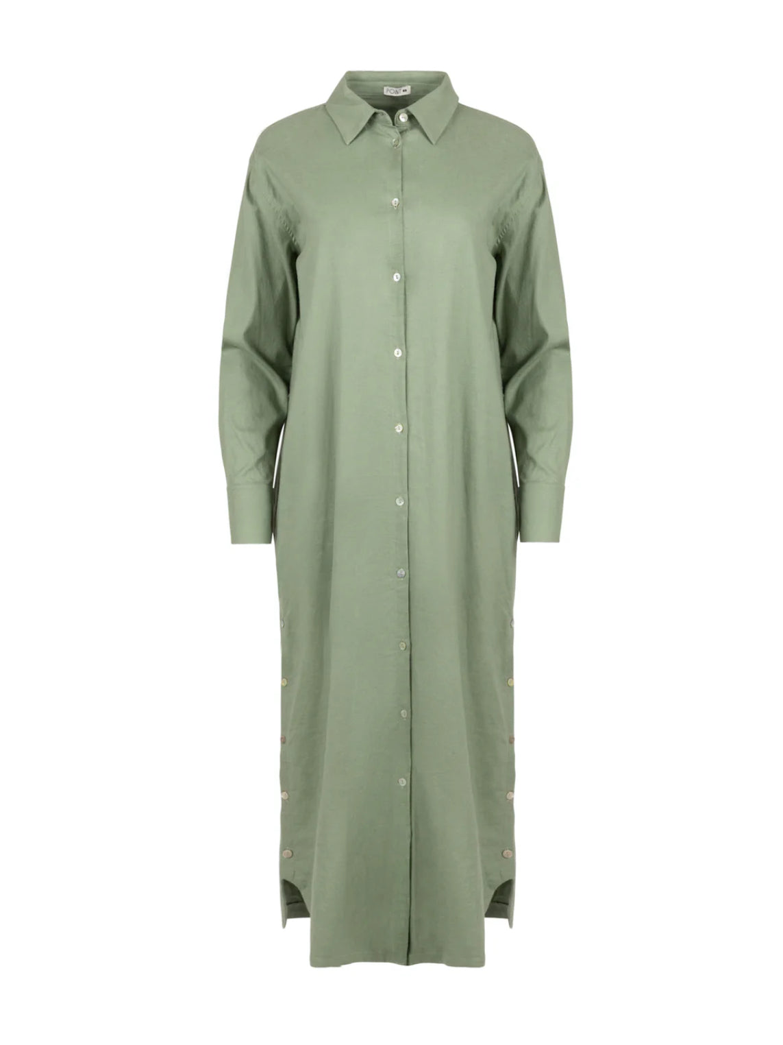 POINT LINEN SHIRT DRESS