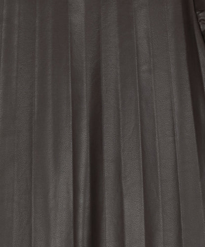 PLEATED LEATHER DRESS