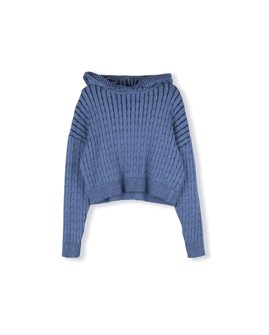 LEON CABLE KNIT HOODIE