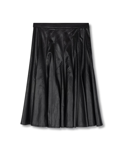 LEATHER PANELED  SKIRT
