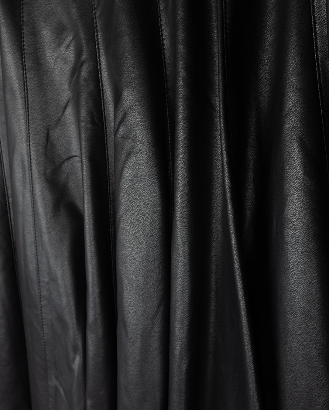 LEATHER PANELED  SKIRT
