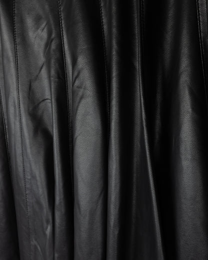 LEATHER PANELED  SKIRT