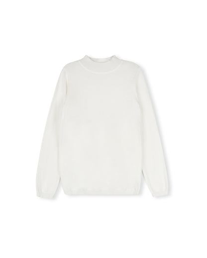 FINE FLAT KNIT MOCK NECK