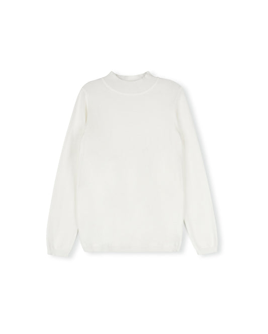 FINE FLAT KNIT MOCK NECK