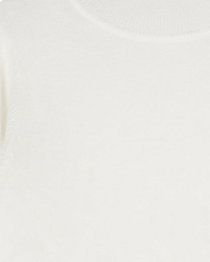 FINE FLAT KNIT MOCK NECK
