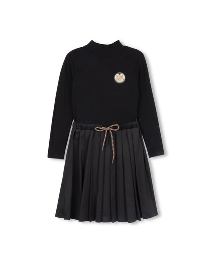 RAINCOAT RIBBED EMBLEM DRESS