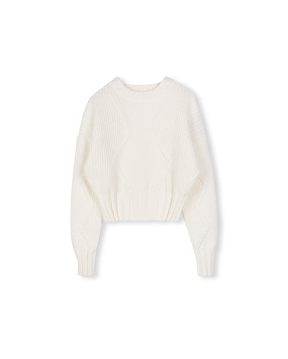 CHUNKY KNIT ZIG ZAG SWEATER