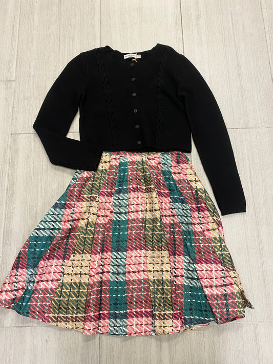 PLAID PLEATED SKIRT