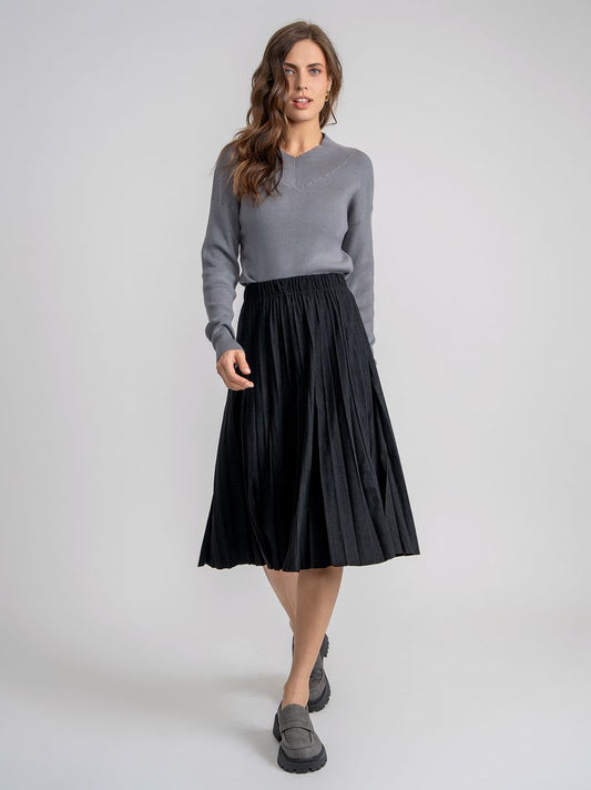V-NECK GREY SWEATER