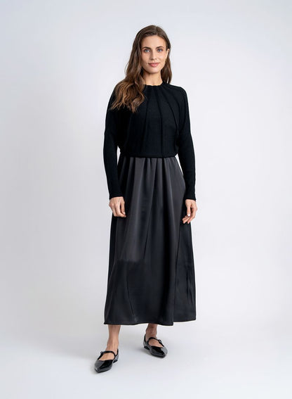 CROPPED PANEL SWEATER