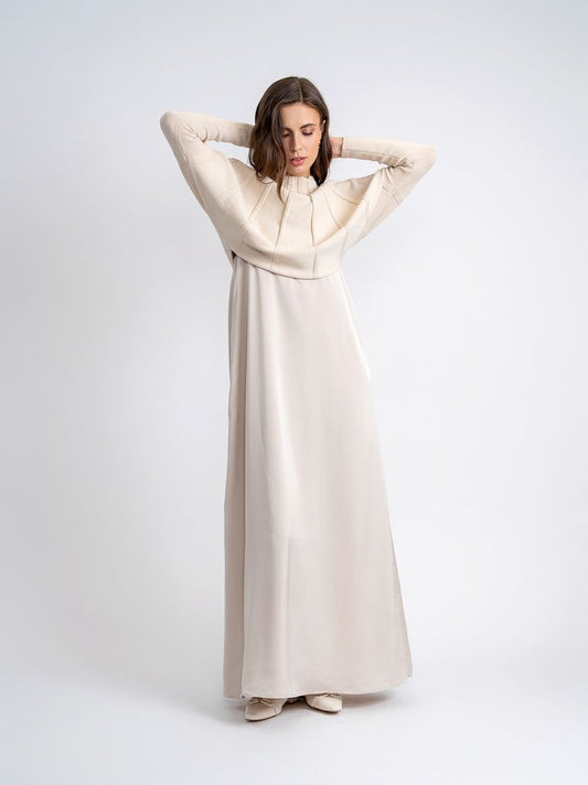 CROPPED PANEL SWEATER