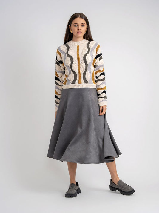 ALMOND KNIT SWEATER