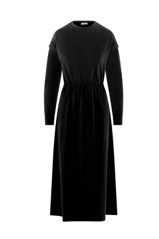 MIDI LENGTH DRESS WITH DROP SHOULDER