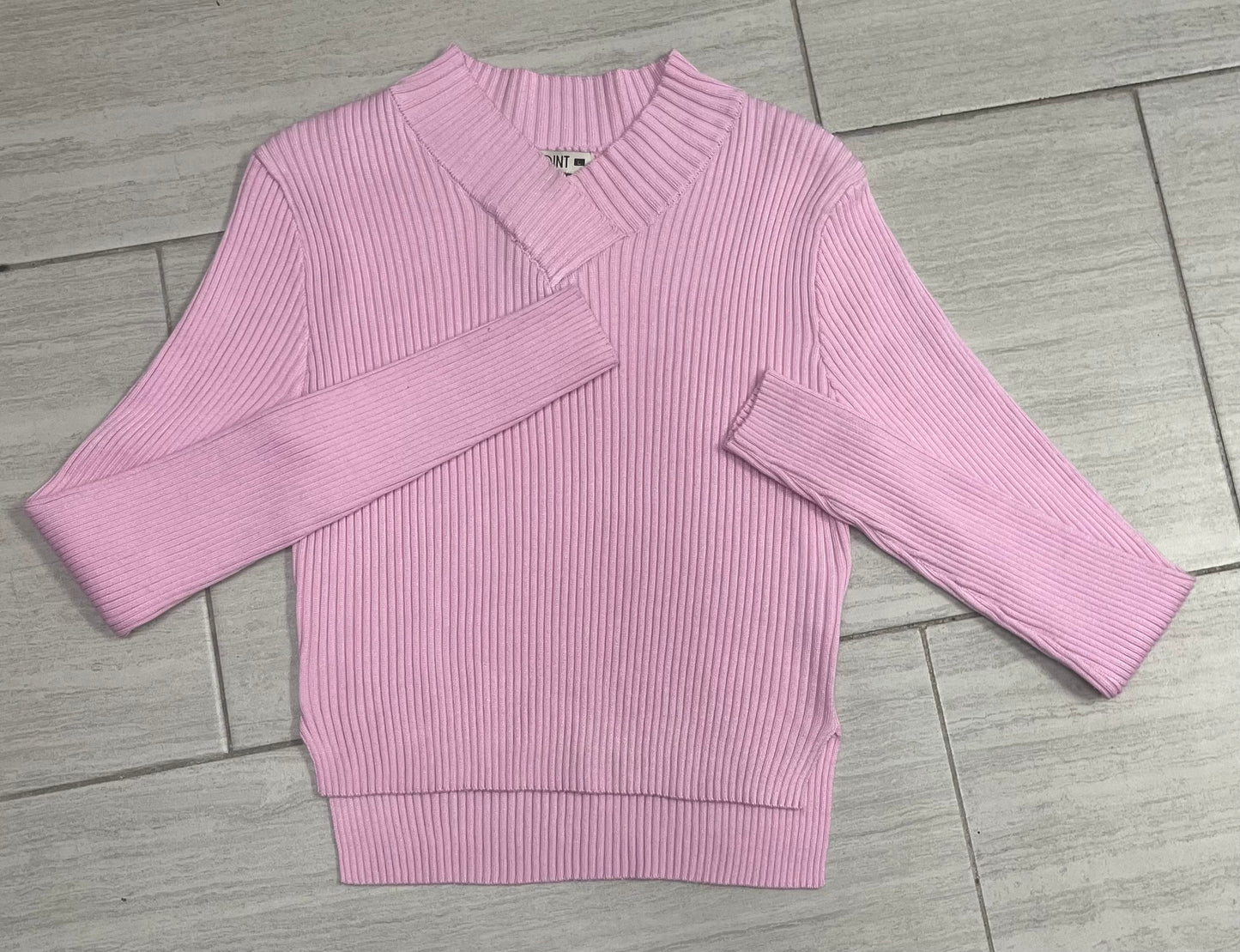 POINT V-NECK CROPPED SWEATER