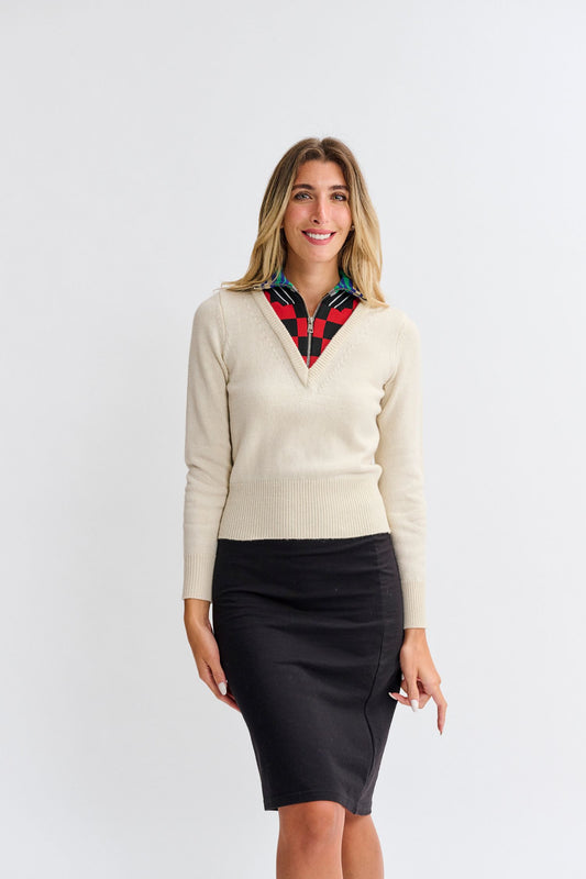 MIXED MEDIA SWEATER
