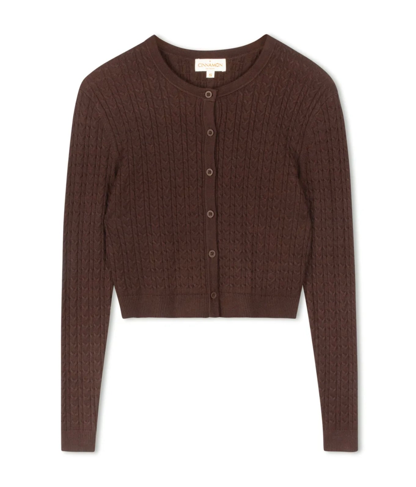 CINNAMON CABLE CARDI