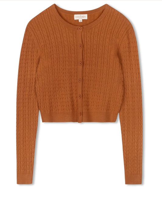 CINNAMON CABLE CARDI