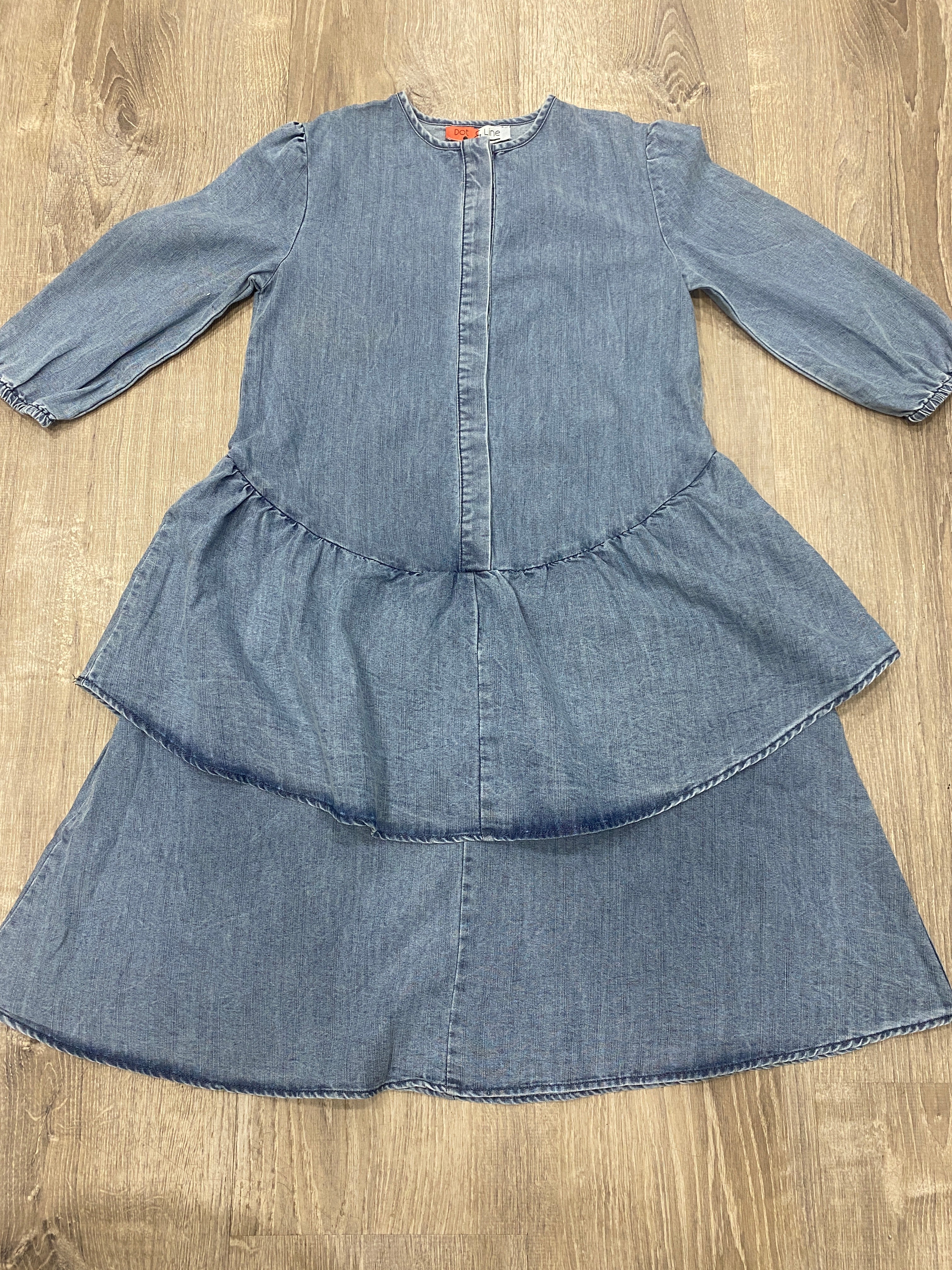 Denim peplum dress best sale