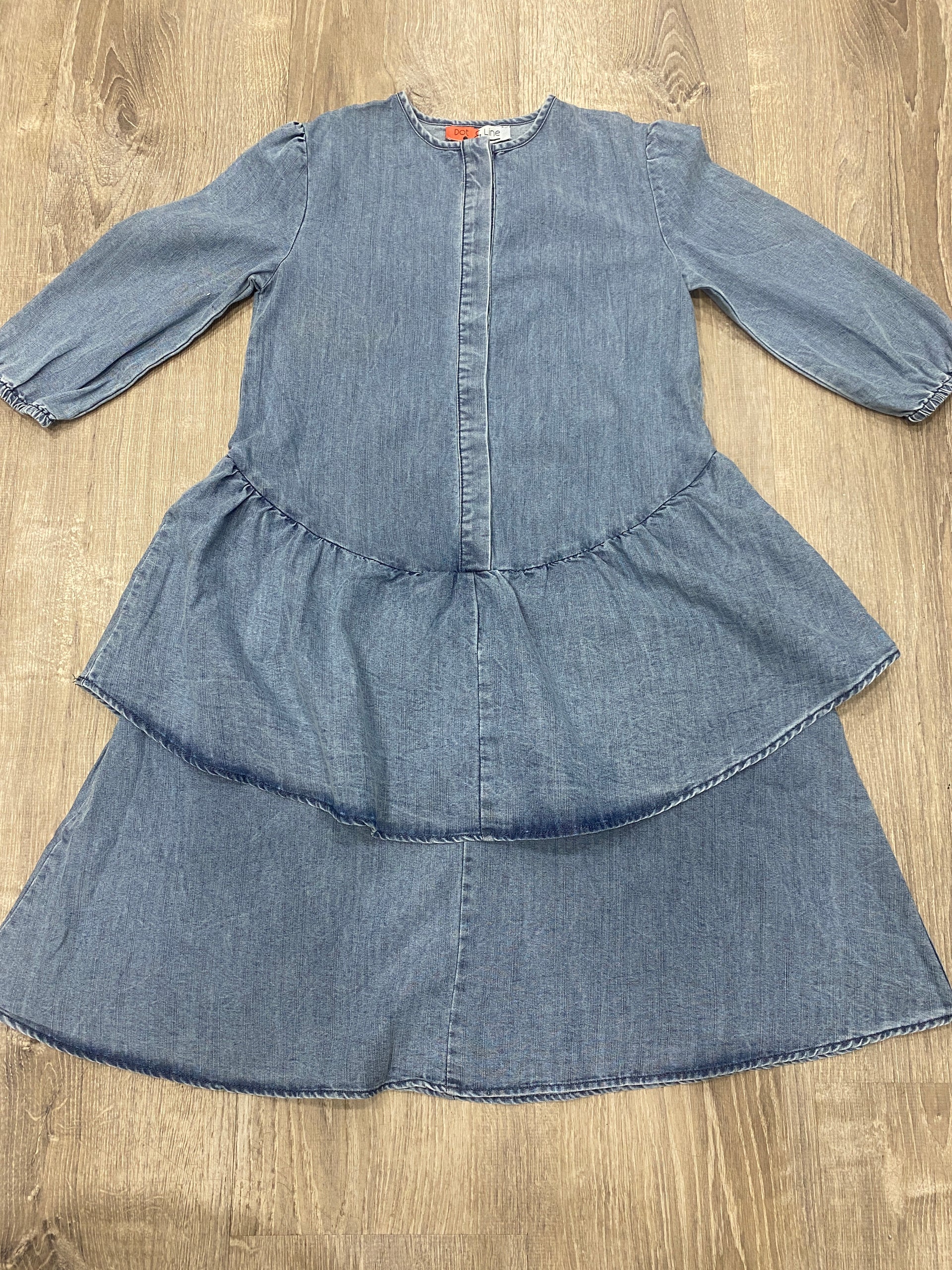 THE DENIM PEPLUM DRESS – Fallon's THE DENIM PEPLUM DRESS – Fallon's