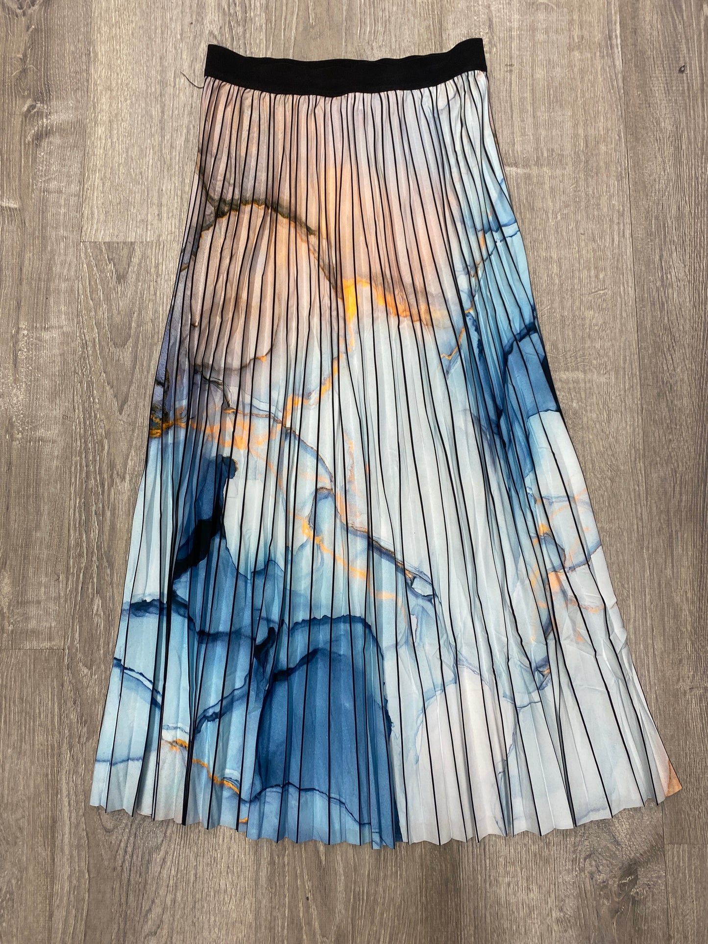 WATER PRINTED MAXI SKIRT