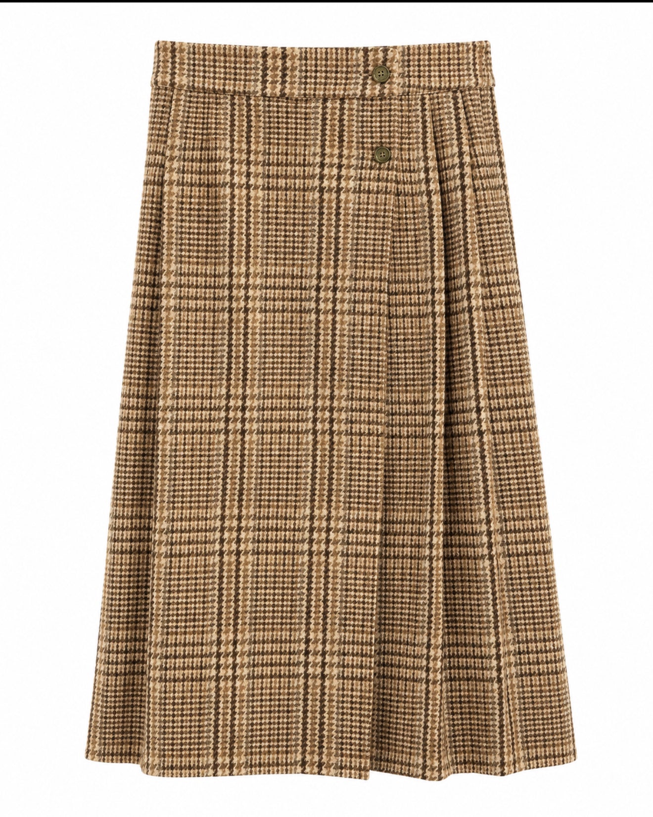 GIRLS PLAID PLEATED WRAP SKIRT