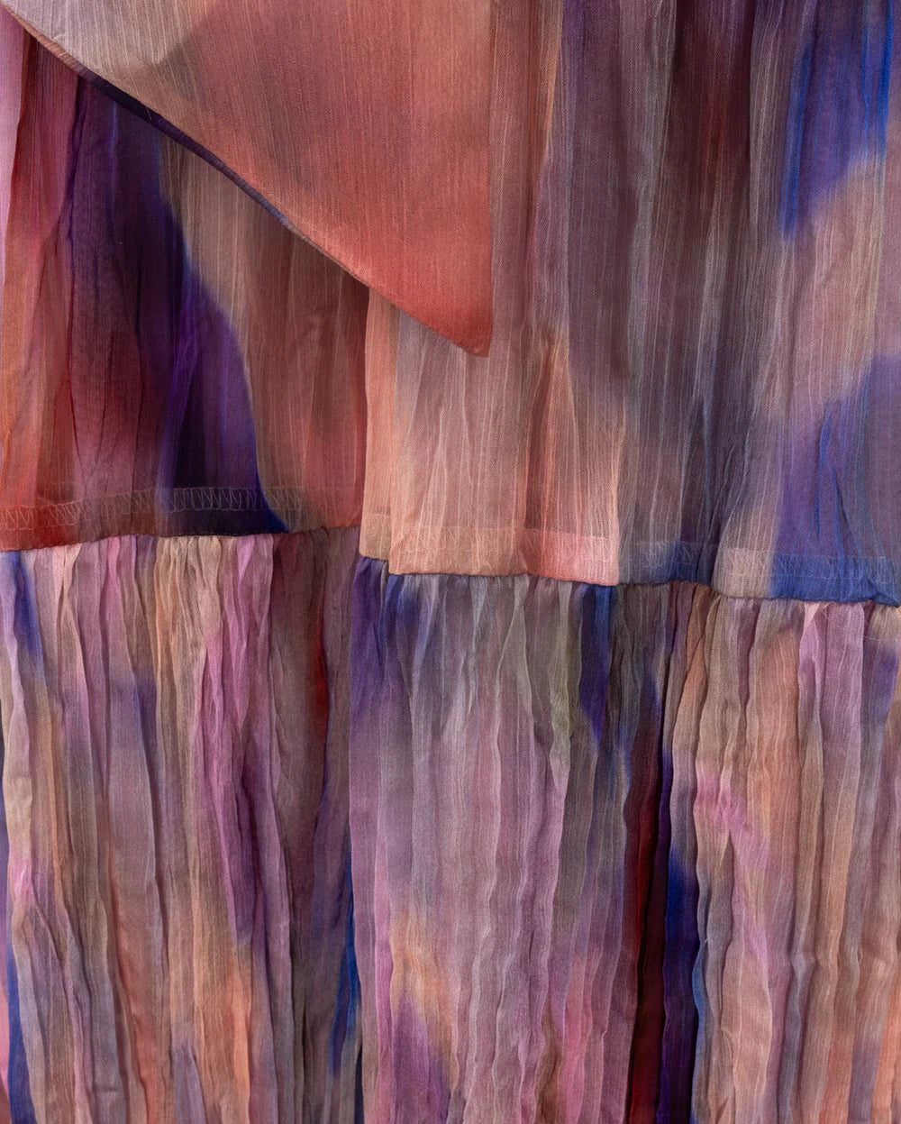 CHIFFON PLEATED MAXI DRESS