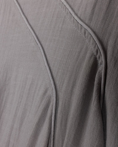 LINEN STITCHED DETAIL MAXI SKIRT