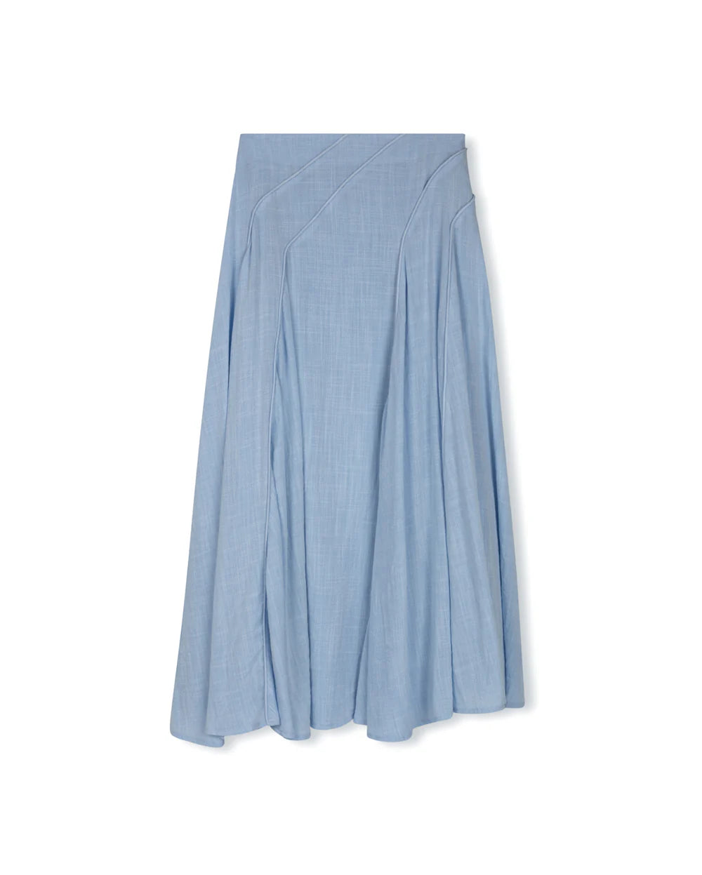 LINEN STITCHED DETAIL MAXI SKIRT