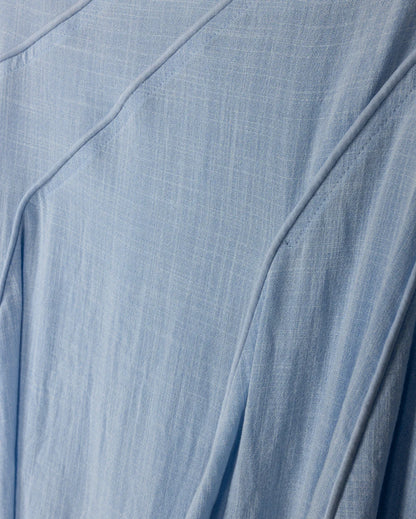 LINEN STITCHED DETAIL MAXI SKIRT