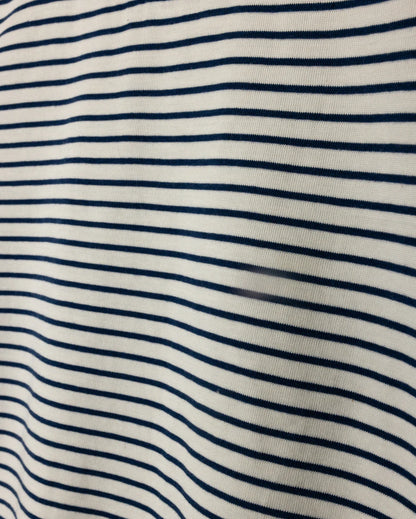 STRIPED SEAMED DETAILED TEE