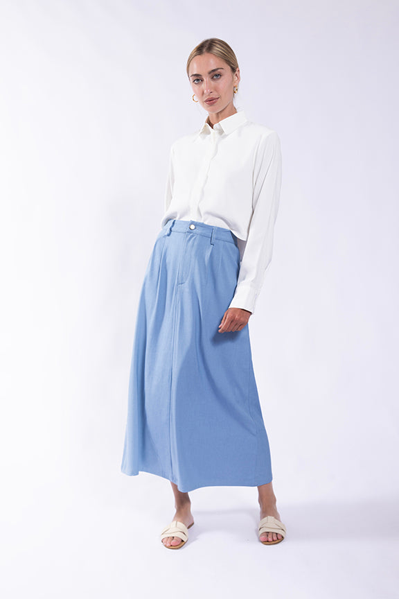 CLASSIC WHITE CROPPED BLOUSE