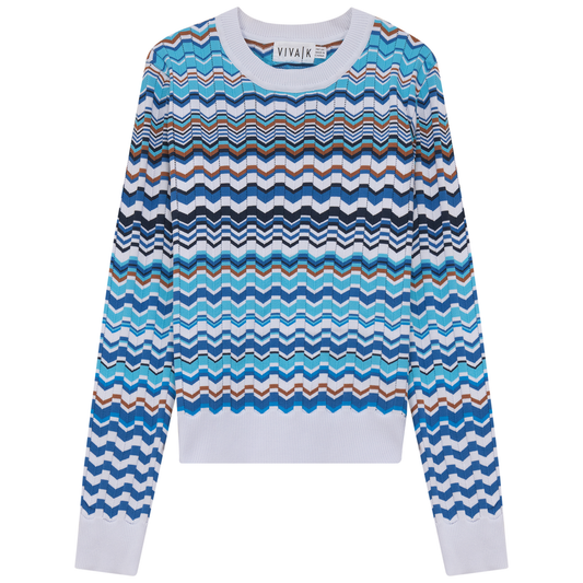 CROCHET MULTICOLOR CHEVRON TOP