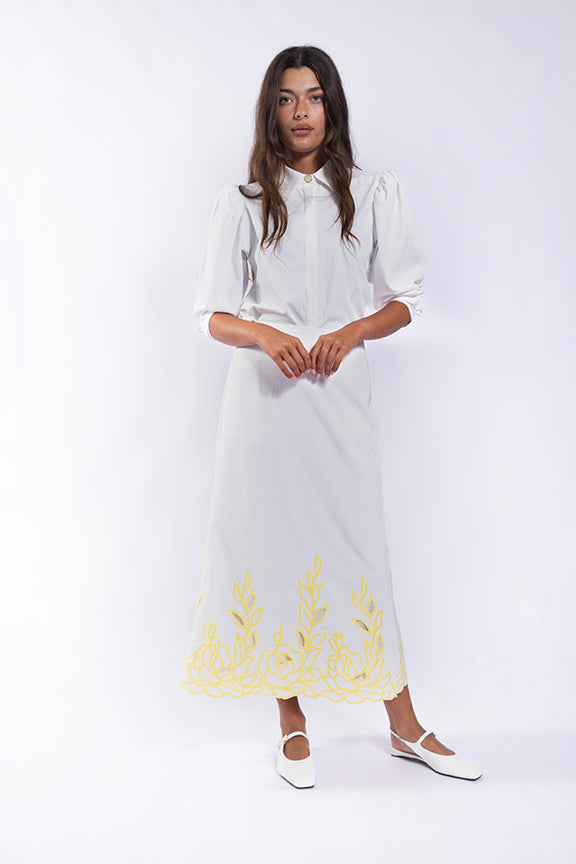 PUFF SLEEVE CROPPED BLOUSE