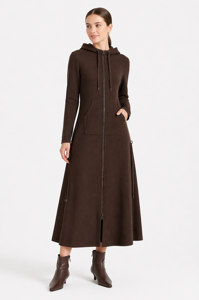 SOFT SCUBE HOODIE DRESS