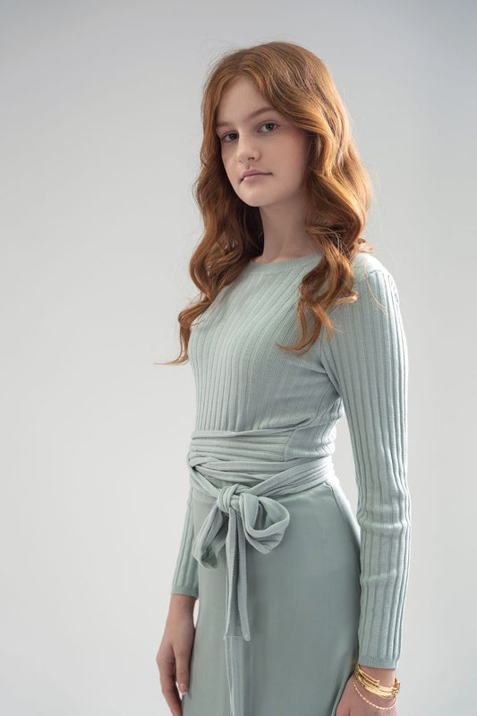 LACE SLIP SKIRT AND WRAP TOP SET