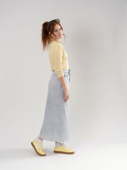 A-LINE DENIM MAXI SKIRT