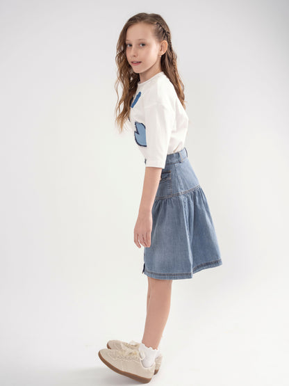 POCKET DENIM SKIRT