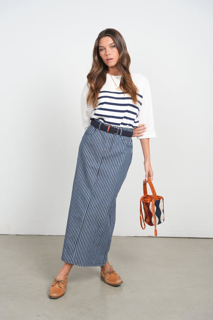 POINT X HD STRIPED MAXI SKIRT