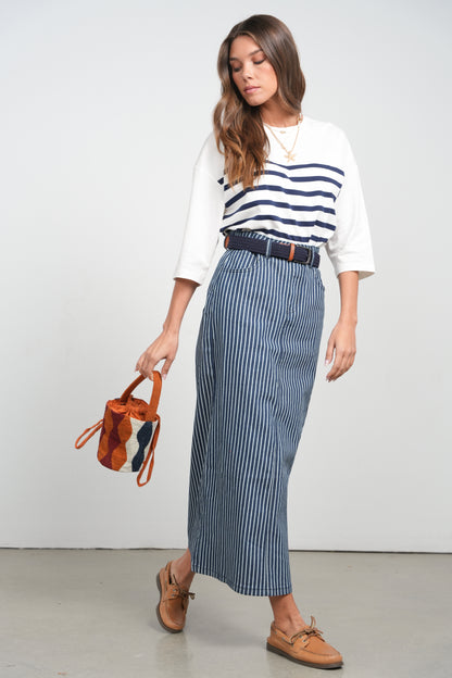POINT X HD STRIPED MAXI SKIRT