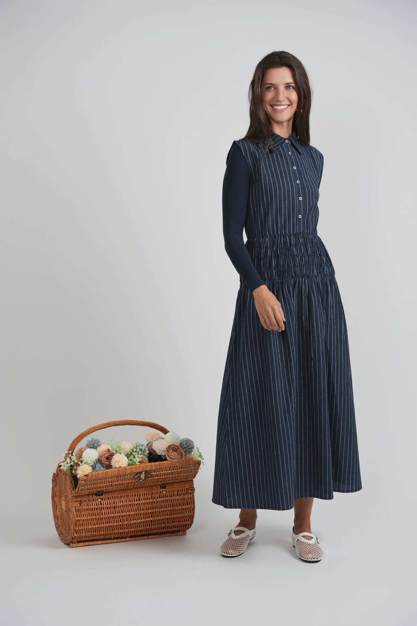 STRIPED DENIM JUMPER